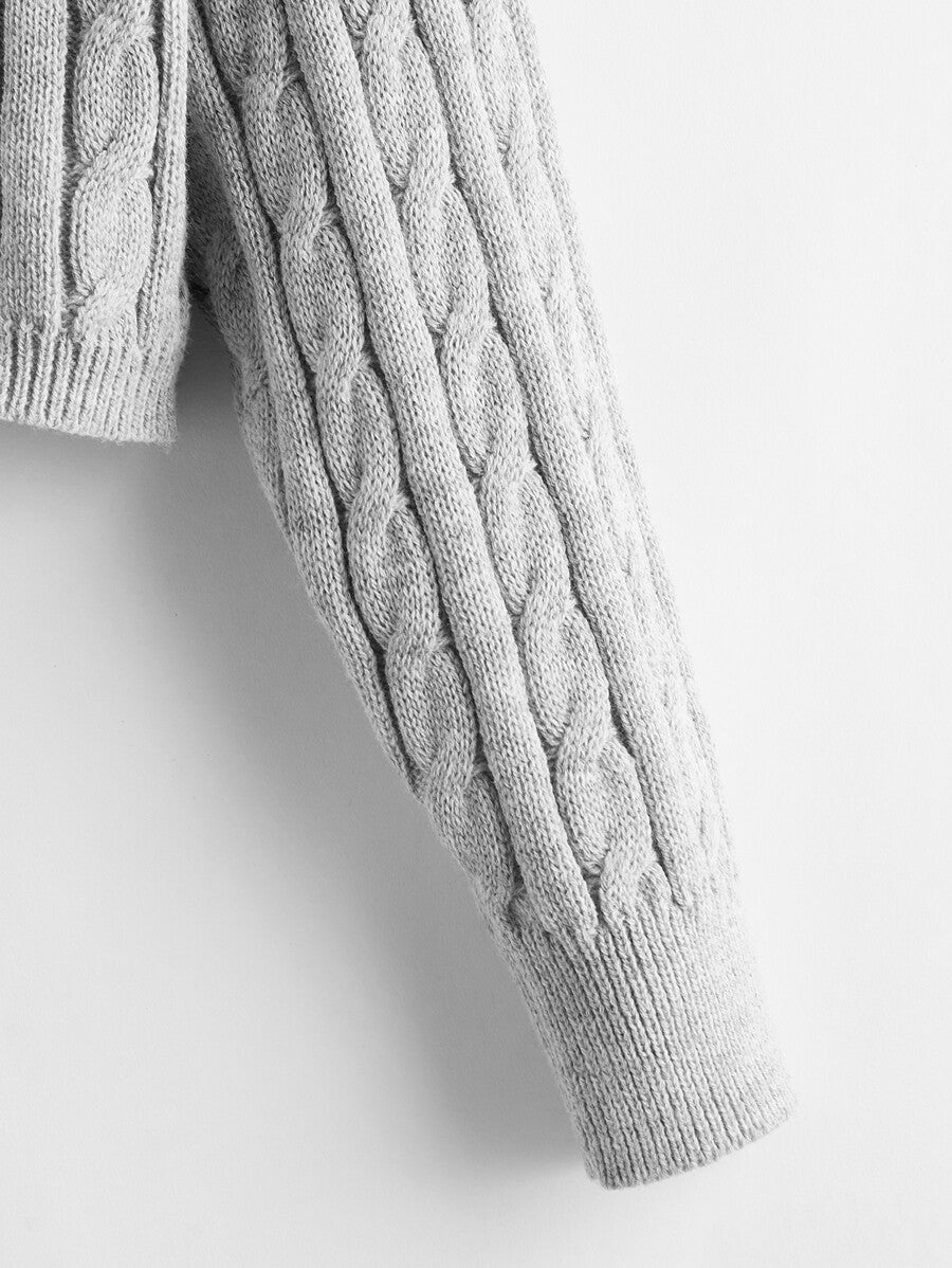 Cropped Zip-up Sweater