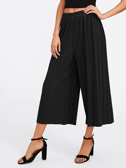 Pleated Wide Leg Pants