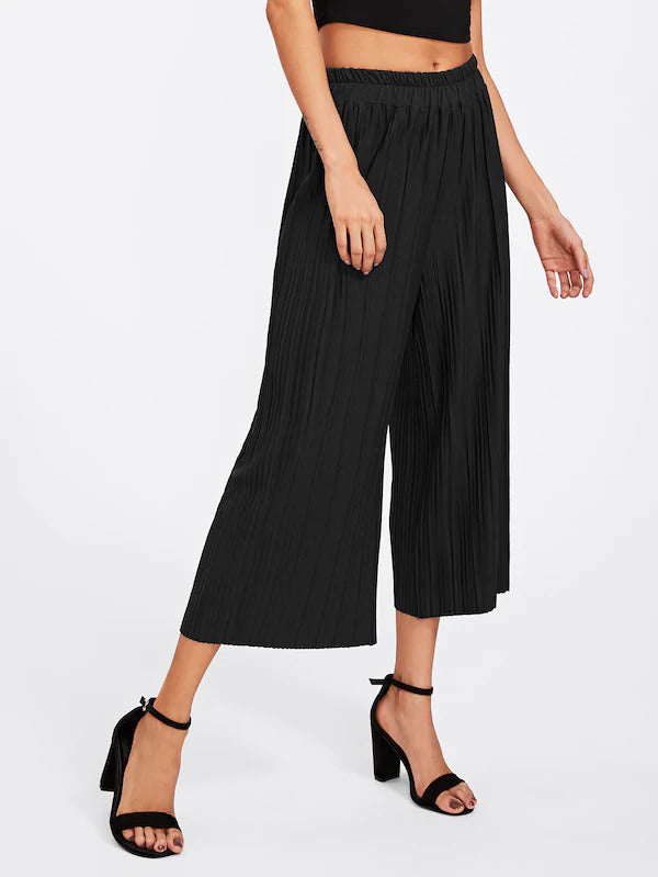 Pleated Wide Leg Pants