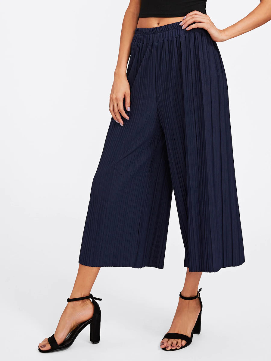 Pleated Wide Leg Pants