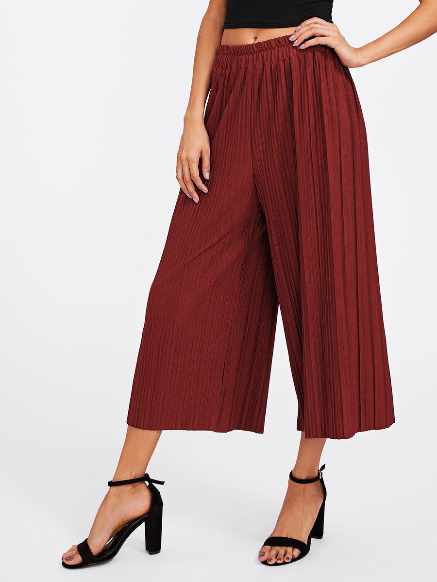 Pleated Wide Leg Pants