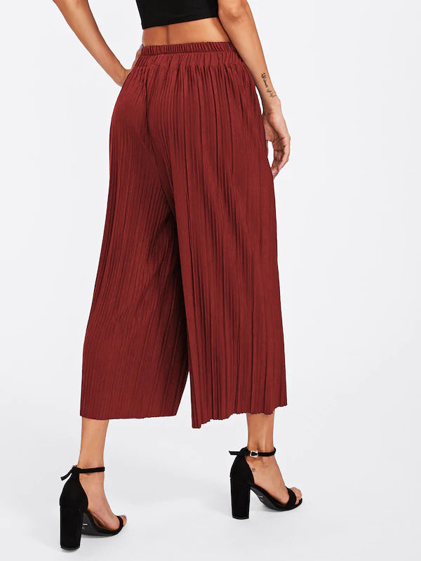 Pleated Wide Leg Pants