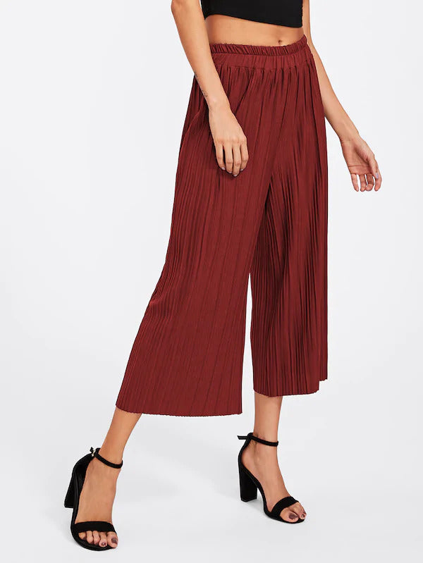 Pleated Wide Leg Pants
