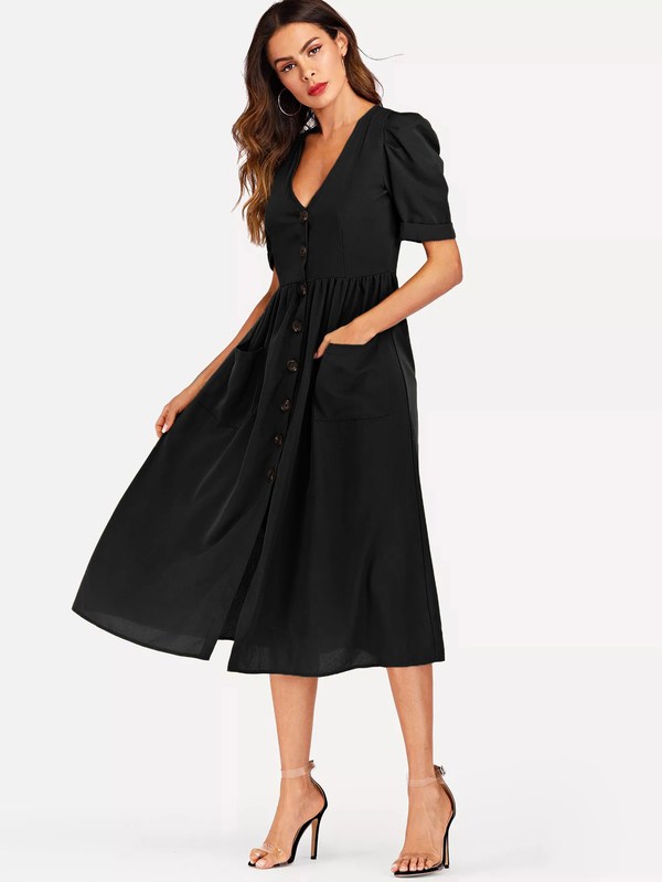 Roll Up Sleeve Dress